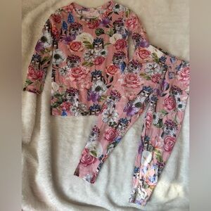Posh Peanut Floral Pink Pajama Set 18-24